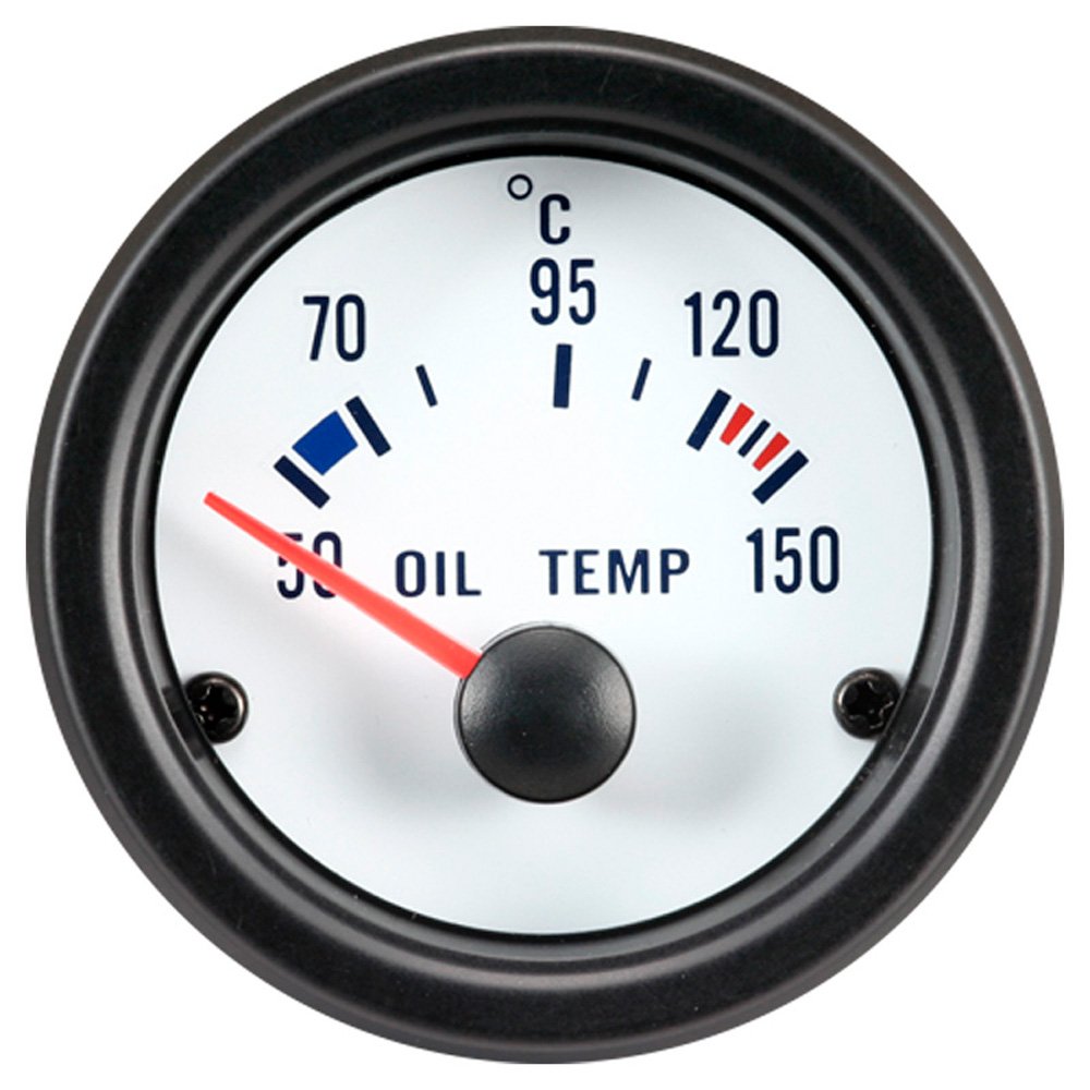 AUTO-STYLE Performance Instrument White Oil Temperature Gauge 50-150°C 52mm