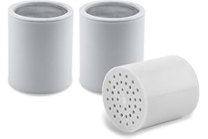 AquaBliss Replacement Multi-Stage Shower Filter Cartridge - Longest Lasting High Output Universal Shower Filter Reduces Chlorine & Toxins in SF220 or SF100. 3-Pack (SFC220)