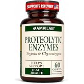 Proteolytic Enzymes, Trypsin &amp; Chymotrypsin- 60 Capsules, Digestive Enzymes | Joint &amp; Muscle Comfort, Occasional Swelling Support, Healthy Inflammatory Response &amp; Recovery, Vegan, Made in USA