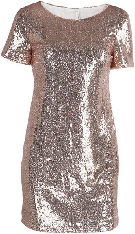sequin gold dress short