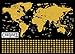 Scratch Off Map of the World, World Map Scratch Off- with Country Flags, Perfect for Travelers, Office Products, Home and Kitchen, By Cherokee Trading Company