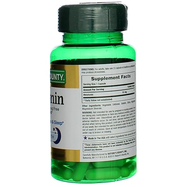 NATURE’S BOUNTY MELATONIN 10MG CAPSULES 60 EA (PACK OF 2)