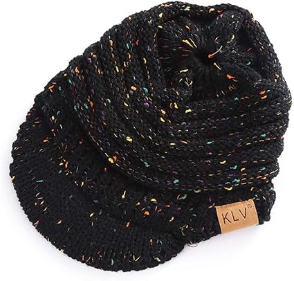 crochet hat with hair hole