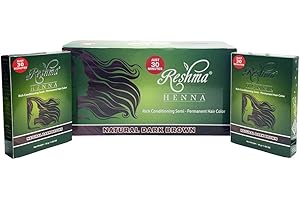 Reshma Beauty 30 Minute Henna Hair Color | Infused with Natural Herbs, For Soft Shiny Hair | Henna Hair Color/Dye, 100% Gray Coverage |Semi Permanent | Ayurveda Hair Products (Dark Brown, Pack Of 12)