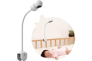 Cheego Clip-on Bracket Replacement for Orange Smart Baby Monitor-White Indoor use (Camera not Included)