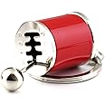Maycom Creative Auto Part Model Gear Box Keychain Six-speed Manual Transmission Shift Lever Keyring Key Chain Ring Keyrings Keyfob (Red)