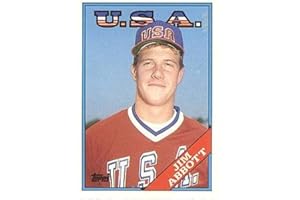 1988 Topps Traded Series #1T Jim Abbott RC Rookie USA Olympic Team Official MLB Baseball Card