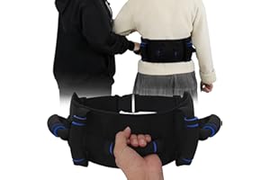 MKEFMEI Gait Belt Transfer Belt for Seniors, Gate Belt for Elderly Lift Belts for Physical Therapy with Quick Release Anti-Slip Function Standing Aids & Support for Elderly Handicap Patient Care (5 Handles)