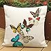 GBSELL Pillow Cover Pretty Butterfly Pillow Case Sofa Throw Cushion Cover Party Home Decor (E)