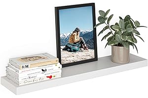 Ballucci Floating Shelf, 36" Wood Wall Shelf with Invisible Brackets for Bathroom, Living Room, Bedroom, Kitchen, Nursery, 8"