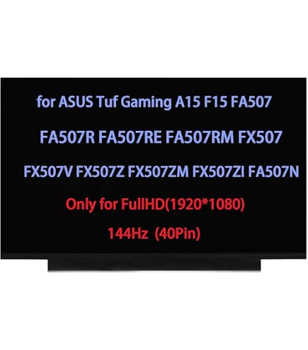 thumbnail image 2 of SCREENARAMA Replacement Screen For ASUS TUF FX505D – 15.6" FHD 1920x1080 144Hz IPS Matte Display With Tools 2 of 12