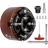 SIIIXS 4 Inch Wood Lathe Chuck Set 1"X8TPI Thread & 3/4"X16TPI Adapter, Self-Centering 4 Jaw Wood Turning Chuck