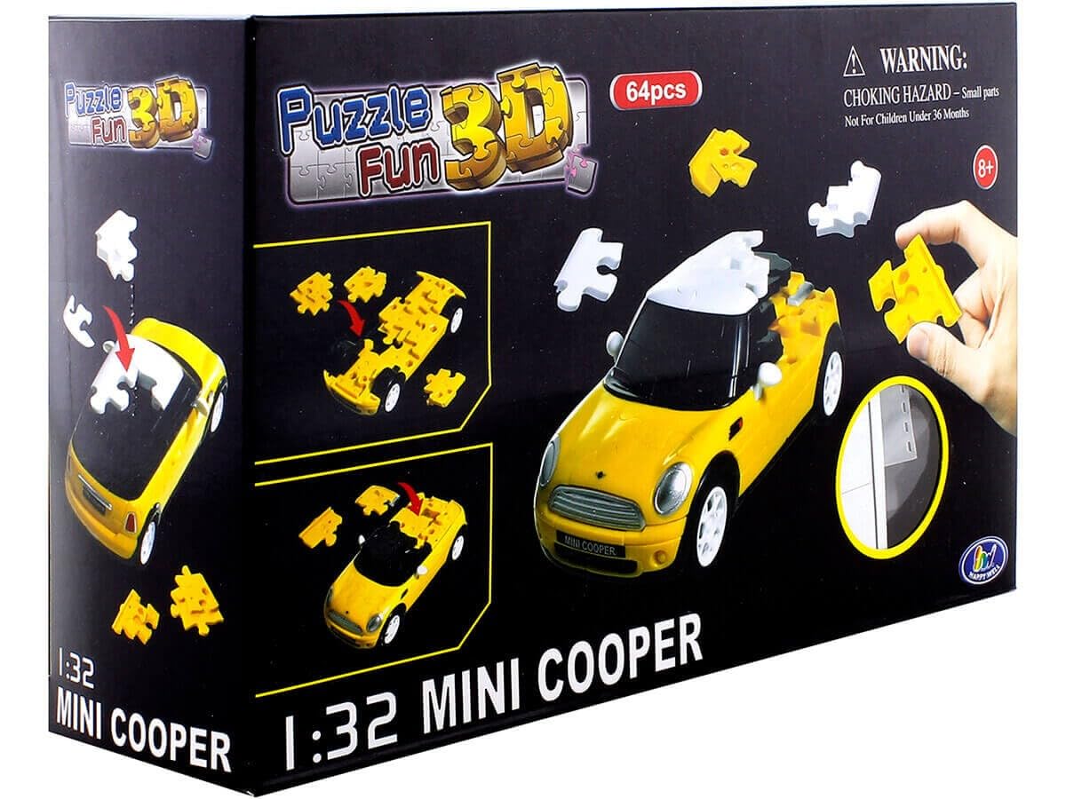 herpa Fun 3D Puzzle 80657074 - Mini Cooper, yellow