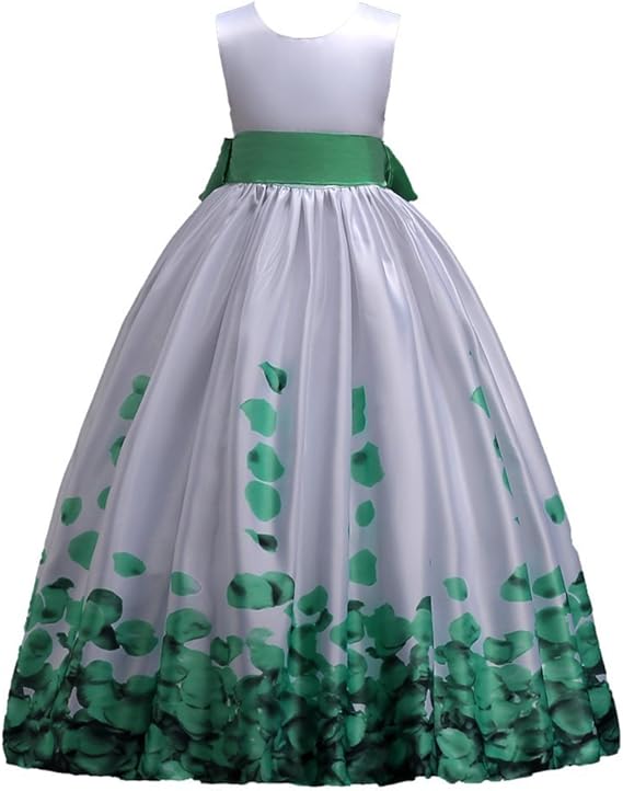 Amazon Rorykon 子供 ドレス 子供服 女の子 ワンピース ロングドレス スパンコール 花刺繍 キッズドレス プリンセスドレス ジュニア フォーマルワンピース ノースリーブ ピアノドレス エレガント ピアノ 発表会 パーディー 演奏会 フォーマル 入園式 卒園式 結婚式