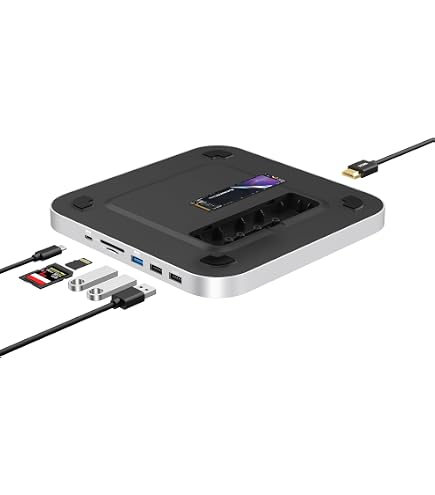 Amazon.com: GEWOKLIY Hub & Stand with SSD Enclosure for NVME/SATA