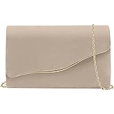 Clutch Purses for Women Evening Bag Faux Suede Formal Party Wedding Cocktail Prom
