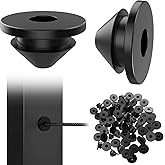 BLIKA 100 Pack Cable Railing Rubber Grommets for 1/8" 5/32" 3/16" Cables for Metal Cable Railing Posts, 1/8" Cable Railing Grommet, Cable Railing Protective Sleeves for Metal Posts, BL10-L