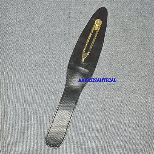 Solid Brass Divider Drafti Proportional Tool 6" Navigational Compass Caliper With Leather Cover