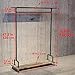 MBQQ Industrial Decorative Clothes Rack, Black Silver, Wood and Iron, 47.2