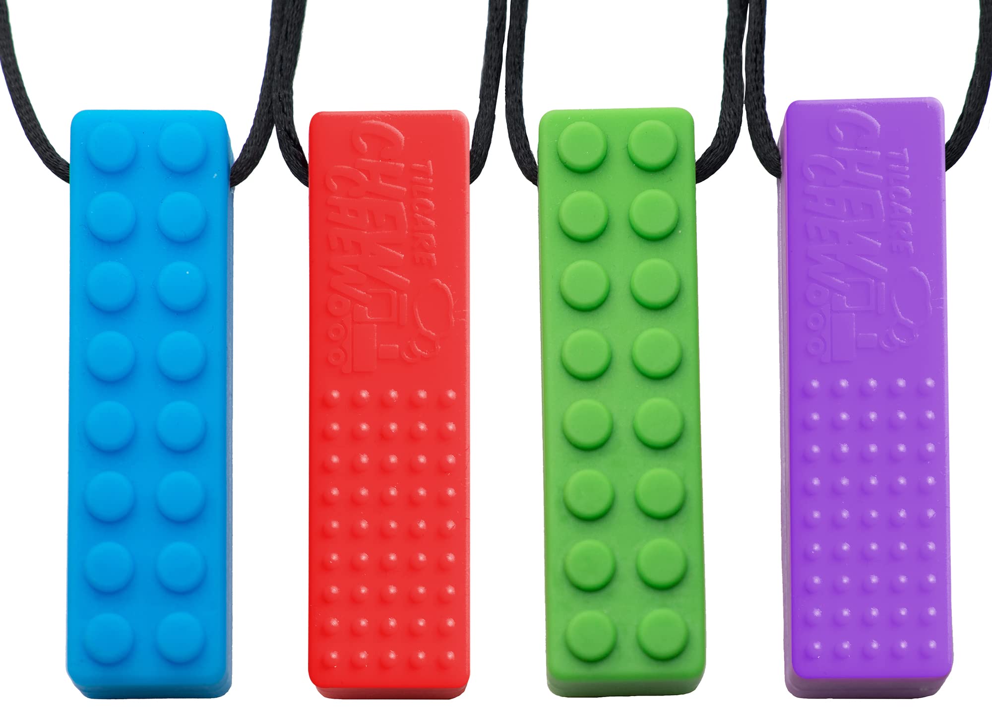 Tilcare Chew Chew Sensory Necklace – Best for Kids or Adults that Like Biting or Have Autism – Perfectly Textured Silicone Chewy Toys - Chewing Pendant for Boys & Girls - Chew Necklaces