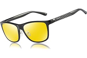 BIRCEN Night Vision Glasses for Driving: HD Anti Glare Metal Frame Men Night Driving Glasses