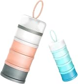 Queta Portable Infant Milk Dispenser 4 Layer 480ml Pink Stackable Boxes view 9