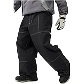 GSOU SNOW Womens Mens Snowboard Pants Baggy Ski Snow Pants Loose Cargo Sport Outdoor Insulation Waterproof