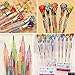 Schoolsupply 6 Pcs/lot Cute Big Diamond 6 Colors Changing Rollerball Gel Ink Refill Pen Set 0.8mm Colored Ink for Kids School Supplies Gift