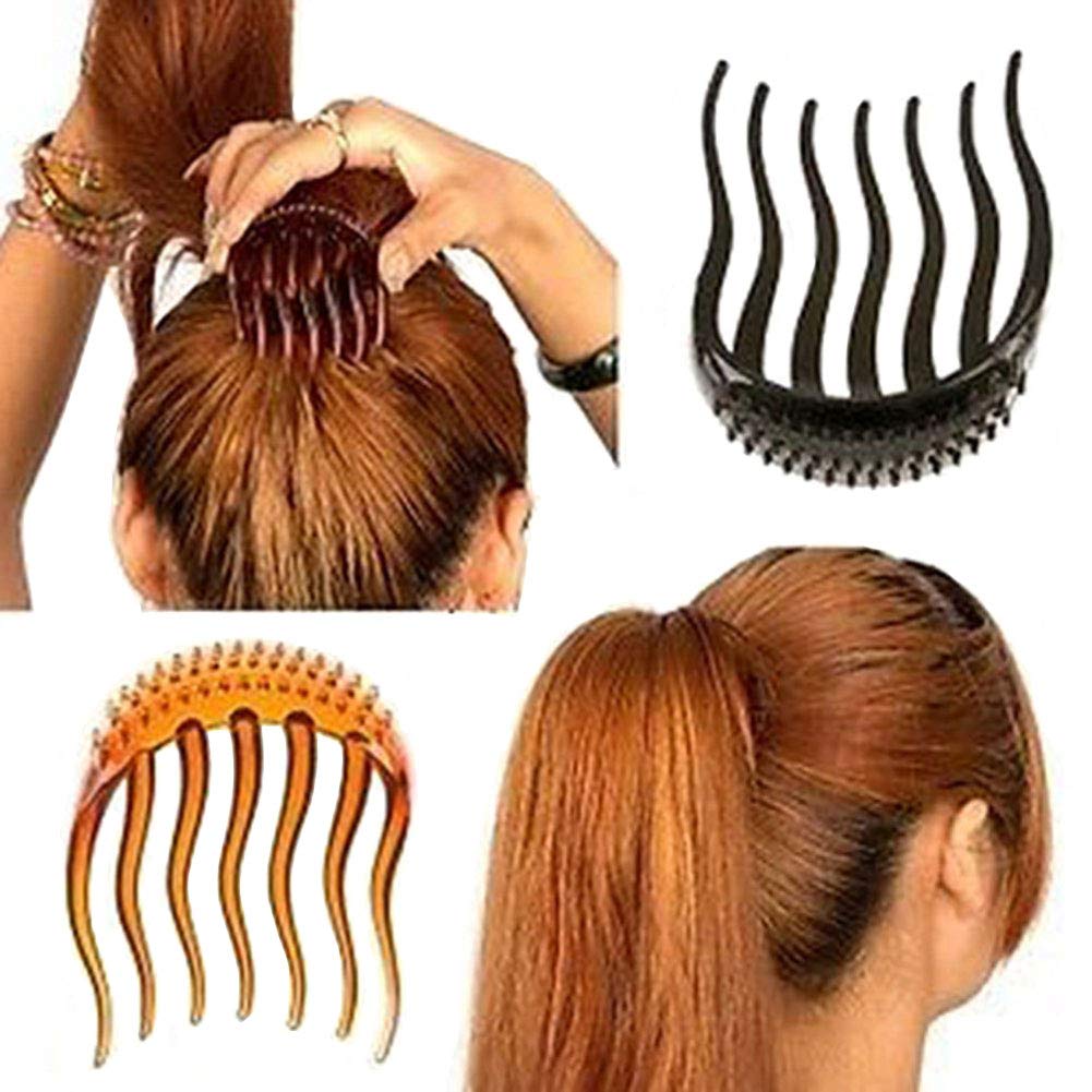 Ericotry 2Pcs Ponytail Bump it UP Hair Styling Insert Comb Ponytail Hair Comb Pads Base Hair Maker Hair Styling Accessoreis