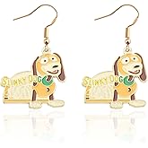 KEYCHIN Spaceman & Slinky Dog & Hamm Earrings Toy Movie Fans Gifts Toy Cartoon Charaters Jewelry