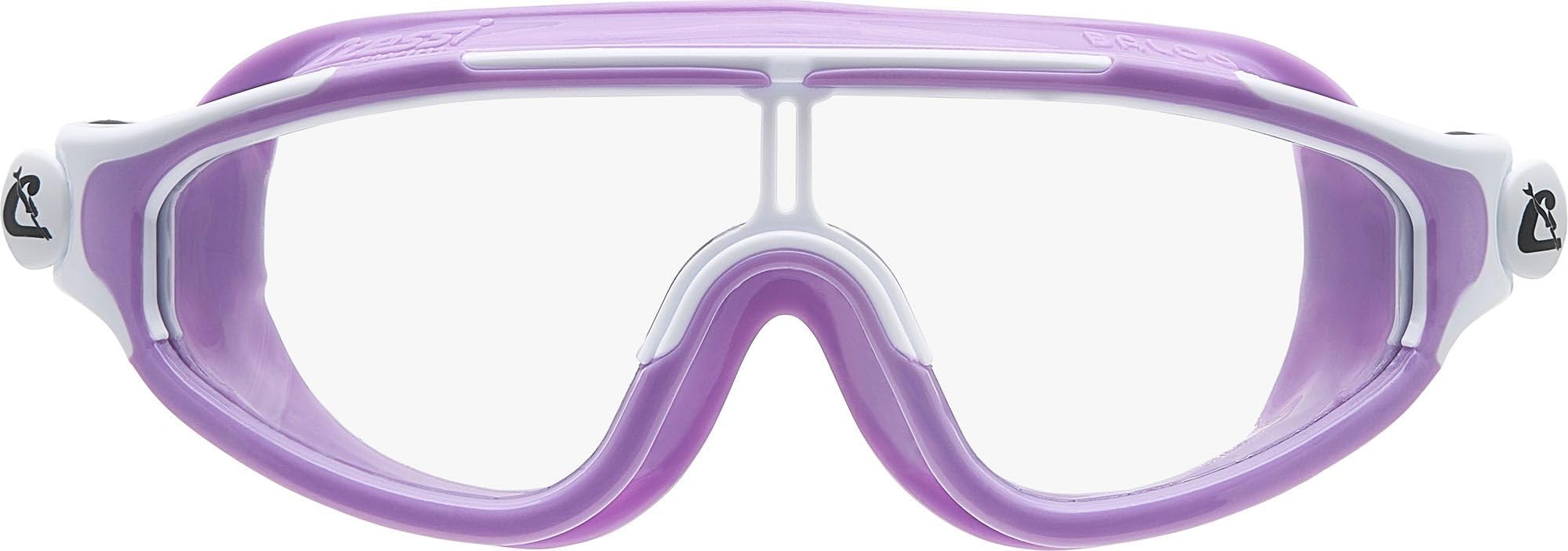 Cressi King Baloo Kids Swim Goggles - Quick-Adjust Strap, Watertight Seal - Kids Swimming Goggles with Anti-Fog UV Protection - Lilac/White - 2-7 Years