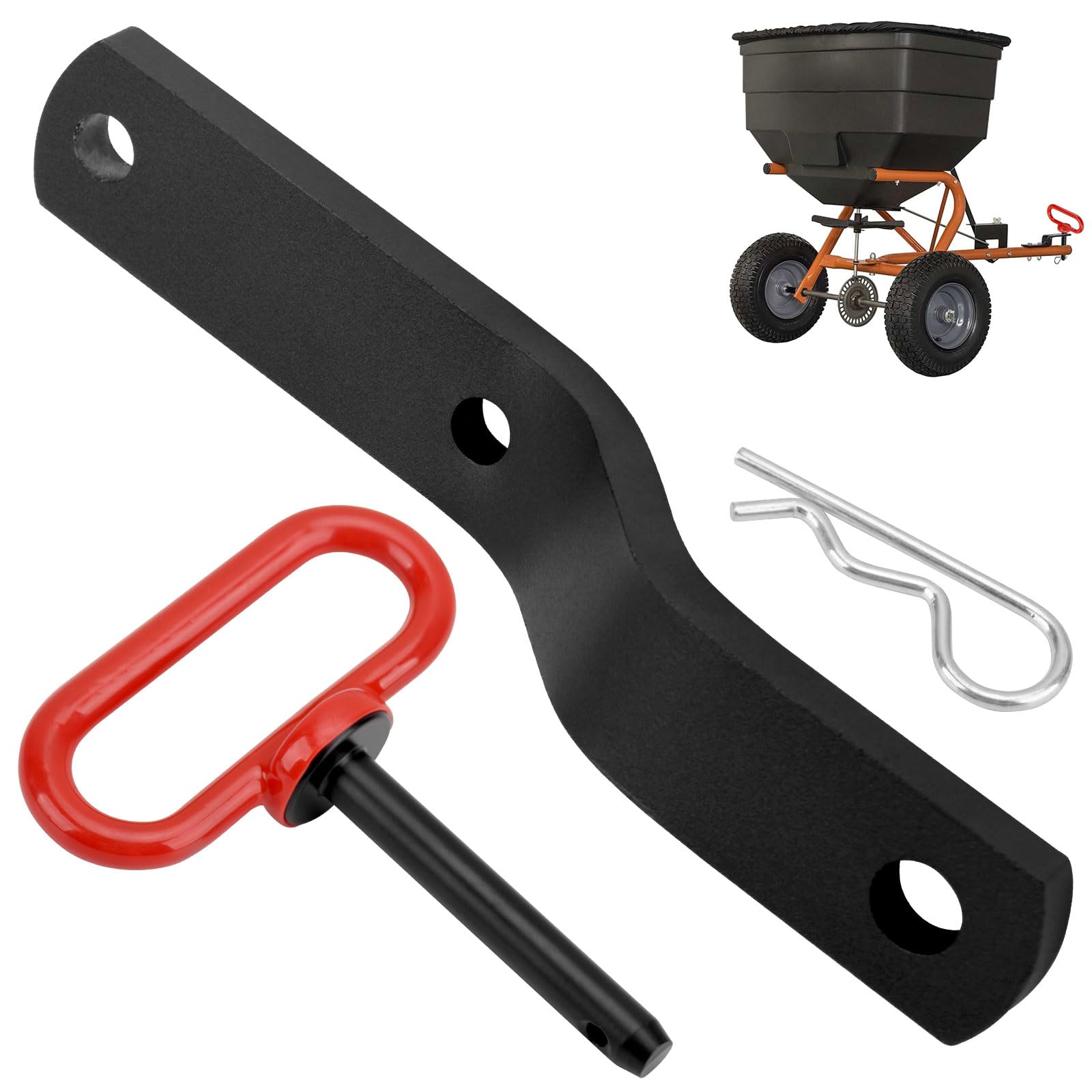 Photo 1 of 1/2 Inch Strong Heavy Duty Magnet Trailer Gate Pin (Red) & AF3475 Lawn Mower Hitch Compatible with Agri-Fab 23475 Tractor Bracket, Fits Mowers, Lawn Tractors, Towing Cargo, ATV
