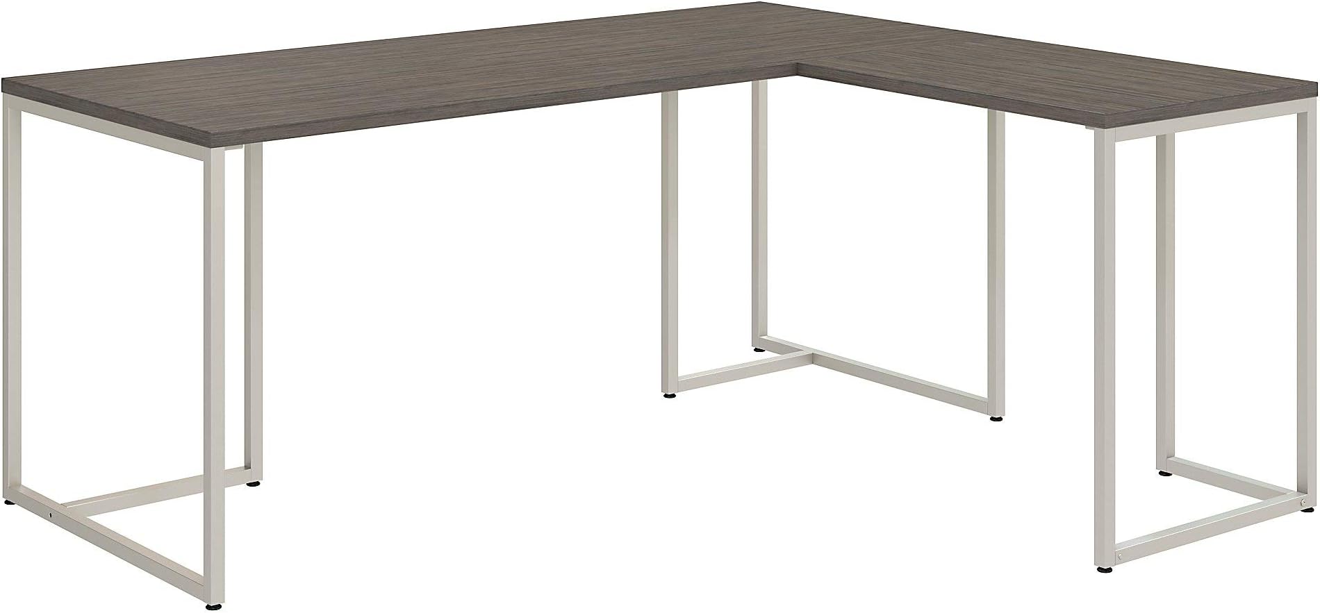 Bush Business Furniture Office by Kathy Ireland Method L Shaped Desk with 30W Return, 72W, Cocoa