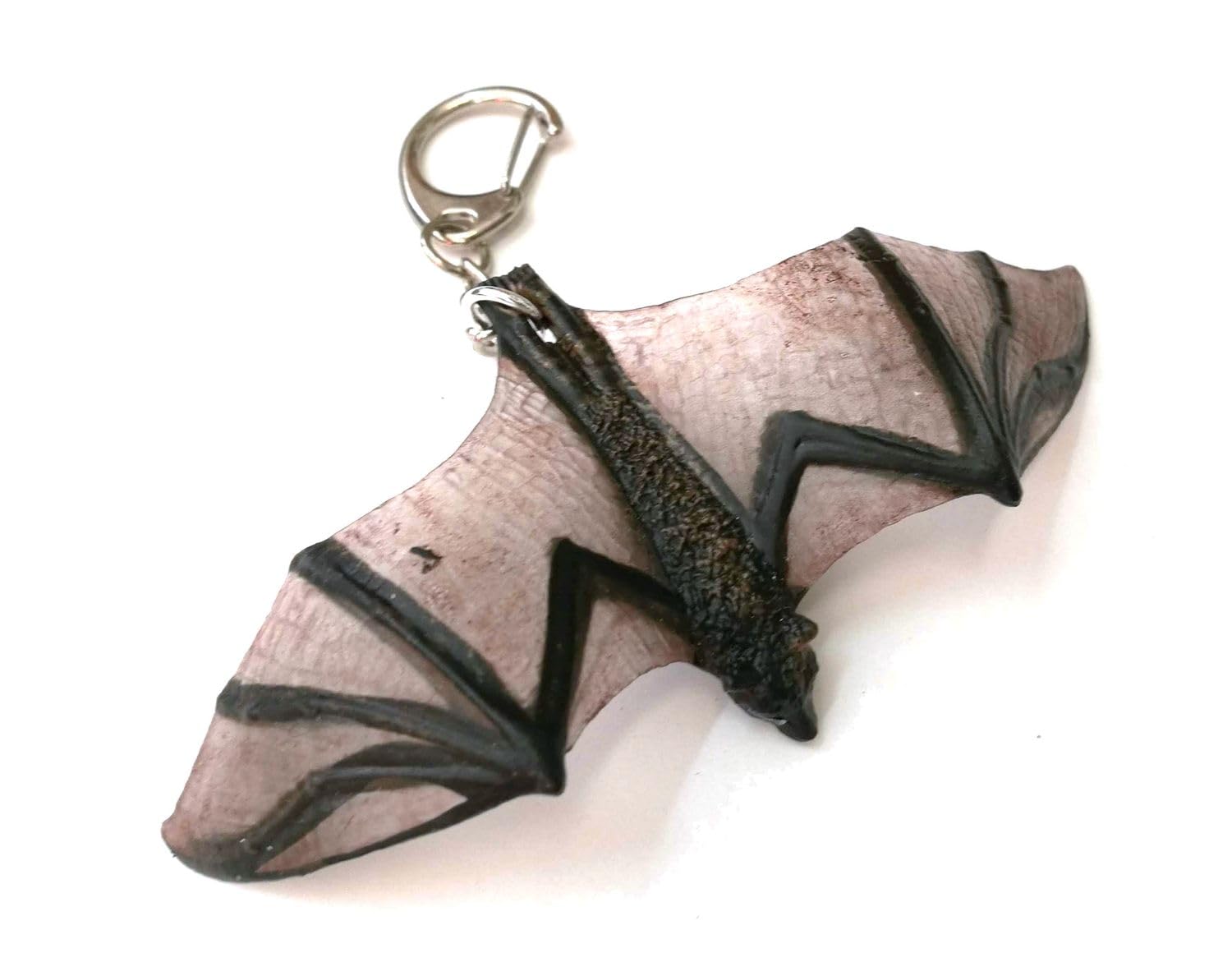 Miniblings Bat Keychain Halloween Bloodsucker Vampire Flying Fox Spooky Scary Creepy Horror Brown 106cm Keyring Pendant