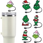 6PCS Straw Toppers,New Christmas Straw Cover Cap for Stanley Cup, 30&40 Oz Tumbler, Reusable 10mm Drinking Straw Tip Covers Stanley Cup Accessories