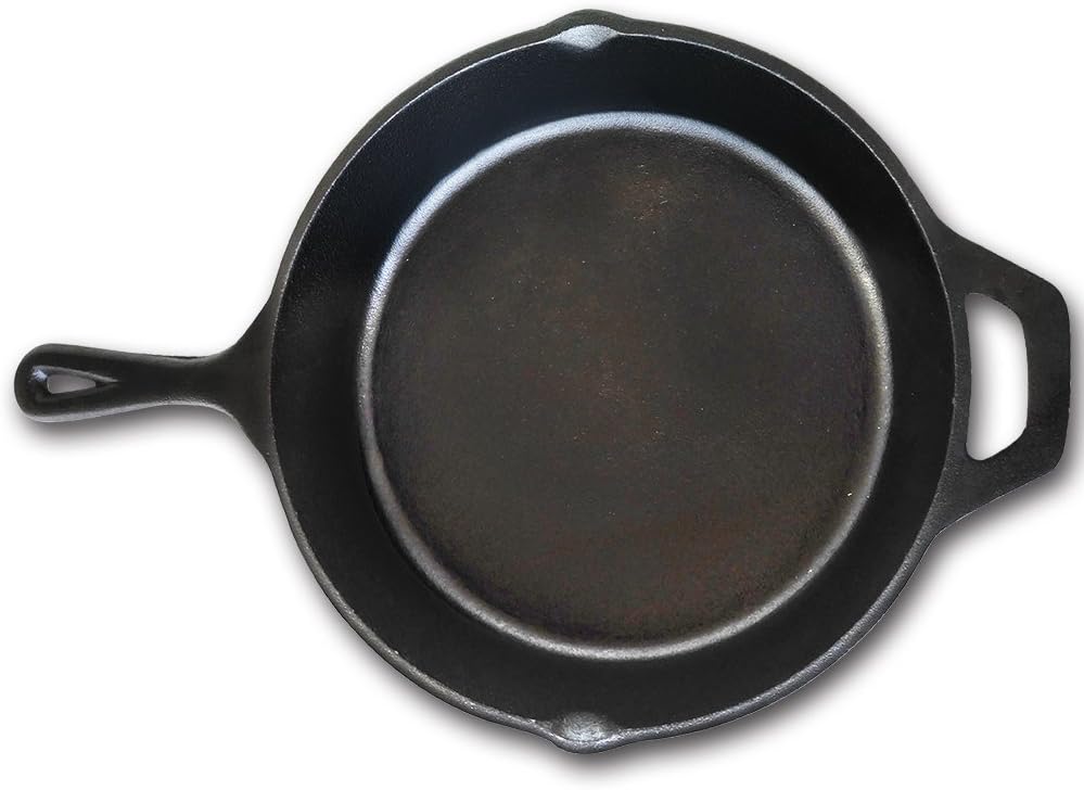 Preseasoned 10 Inch Cast Iron Skillet Frying Pan, Black