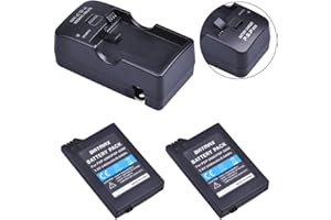 Batmax 2Pcs Battery Pack + Wall Charger Kits for Sony PSP2000 PSP3000 PSP 2000 3000 PSP S110 Gamepad PlayStation Portable Con