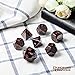 Metal Dice Set D&D, Zinc Alloy 7-Die Polyhedral Dice Set with Red Numbers for Dungeons and Dragons Role Playing Game DND RPG Shadowrun and Math Teaching