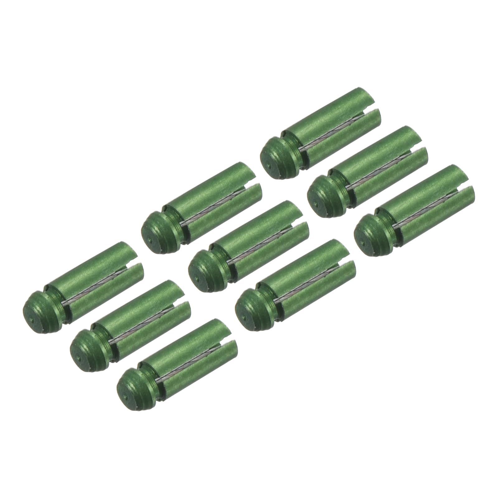 PATIKIL Dart Flight Protectors, Aluminum Alloy Dart Accessories Wing Savers for Steel & Plastic Flights - 9 Pack (Green)