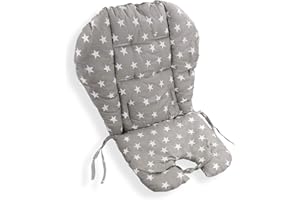 TUCIYKE High Chair Cushion,High Chair Pad,Baby High Chair Seat Cushion Liner Mat Padding Cover Protection Pad for Baby Dining Chair(Gray Star)