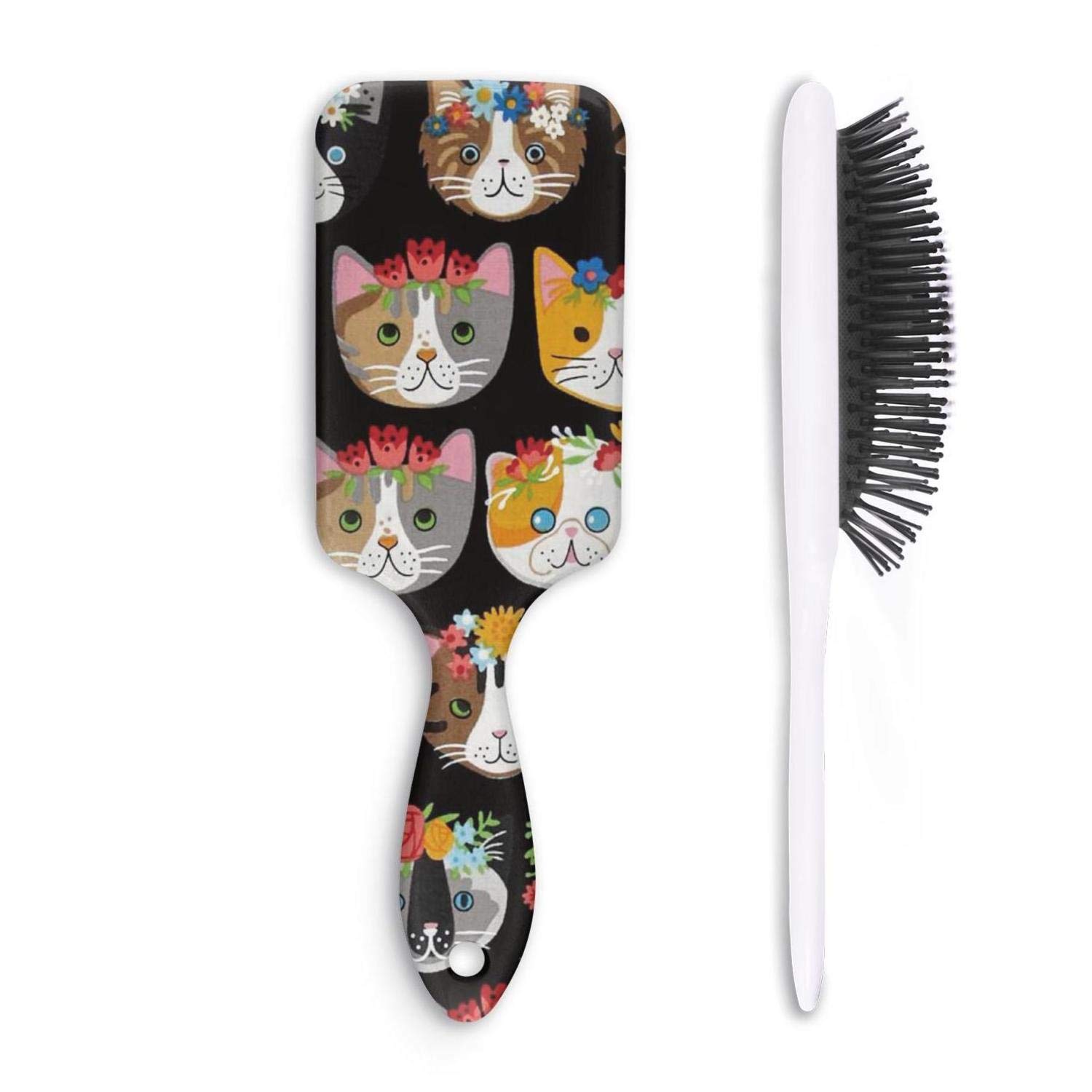Amazon Com Flowers Cat Face Unisex Hair Brushes Supple Fiber