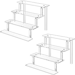 WINKINE 4 Tier Acrylic Makeup Display Stands, Clear