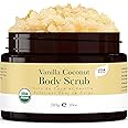 Organic Vanilla Coconut Sugar Scrub for Body Polish, Exfoliating Body Scrub Exfoliator & Foot Scrub, Body Exfoliator for Wome