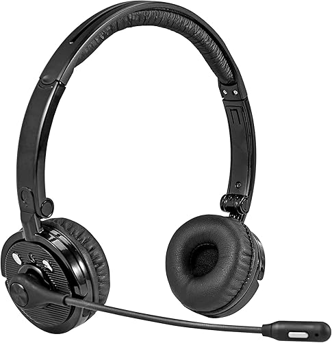 LUXMO Bluetooth Headphones Mic with Mute Button Stereo Headset