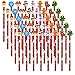 40 Pack Assorted Colorful Christmas Pencil with Eraser Set, Assorted Colorful Kids Pencils, with 5 Pencil Sharpeners