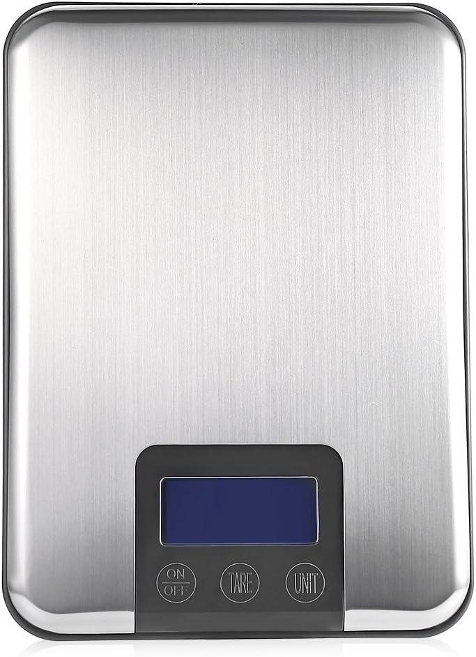 Digital Multifunction Kitchen Food Weighing Scale 15KG Capacity For Baking Cooking With Back-Lit LCD Display (15KG)