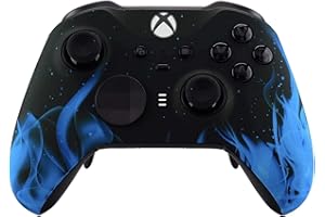 Custom Controllerzz Elite Series 2 Controller Compatible With Xbox One, Xbox Series S and Xbox Series X (Blue Flame)