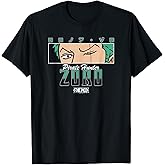 One Piece Anime Pirate Hunter Zoro Eyes with Kanji T-Shirt