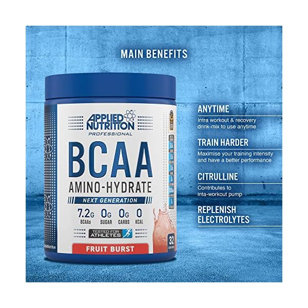 Applied-Nutrition-BCAA-Powder-Branched-Chain-Amino-Acids-Supplement-with-Vitamin-B6-Replenish-Electrolytes-Amino-Hydrate-Intra-Workout-and-Recovery-Powdered-Energy-Drink-450g-Green-Apple Applied Nutrition BCAA Powder - Branched Chain Amino Acids BCAAs Supplement, Amino Hydrate Intra Workout & Recovery…
