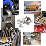 Hozzoo T-Bolt Hose Clamps 16-25mm 304 Stainless Steel Heavy Duty Pipe Tube view 2